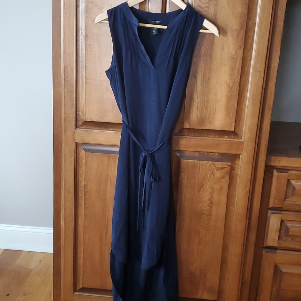 White House Black Market Navy Shirt dress